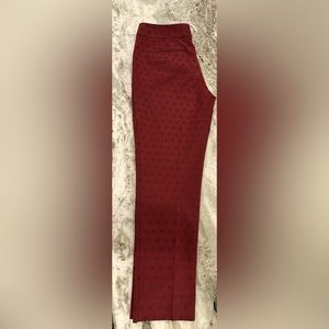 TALBOTS. Dotted patterned pants. Perfect for Holiday parties!